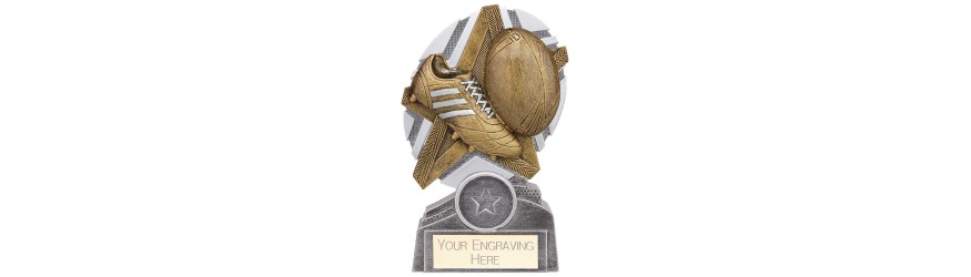 THE STARS RUGBY AWARD - 3 SIZES - 13CM TO 17CM